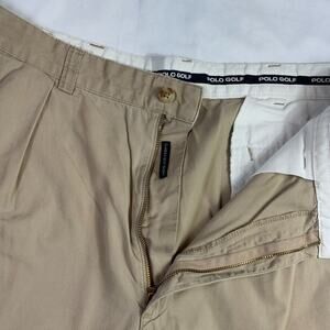 Polo Golf Ralph Lauren Men's Shorts Khaki Size 35 Pleated 8" Mid Rise